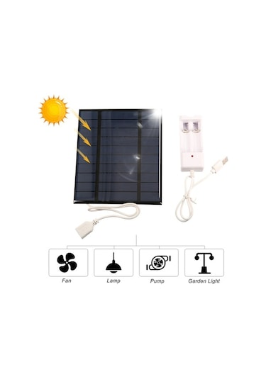 Trendooze Güneş Enerjili 2.5w Usb Şarj Cihazı: Aa/aaa Pil, Su Geçirmez, Kamp Şarjı