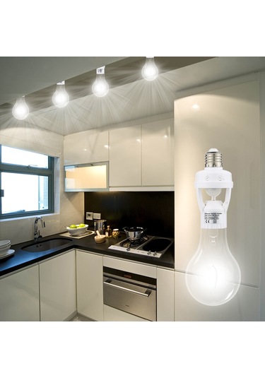 Vkemall E27/b22 Vidalı Kızaklı Entegre Devreli 360 İnsan Algılama Led Lamba Tabanı, Gündüz/gece Otomatik Tanıma, Enerji Tasarruflu, 100-240v