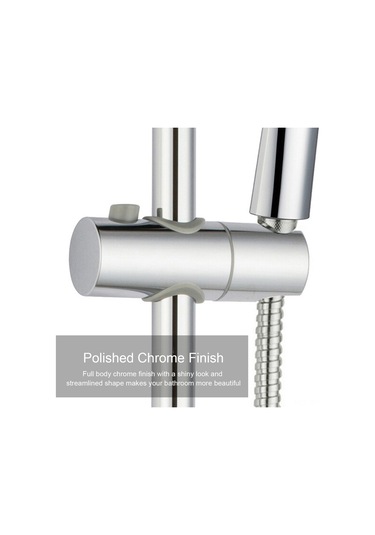 Qingmipy 25mm Boru Çaplı Tuşlu Ayarlanabilir Duş Şefafı Konum Ayar Cihazı - 360 Döner, Yükseklik Regülasyonlu, Dayanıklı Chrome Banyo Braketi Diğer