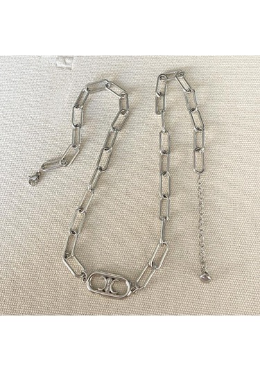 Trend Kolye Küpe Çelik Kombin Çok renkli