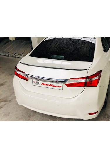 Toyota Corolla Uyumlu Bagaj Üstü Anatomik Spoiler Plastik Piano Black