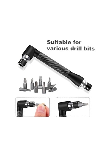 Xurunkeji 17 Adet Esnek Matkap Ucu Uzatması, 3 Adet Döndürülebilir Soket Adaptörü, 3 Adet Dik Açı Matkap Aparatı, 10 Tornavida Ucu