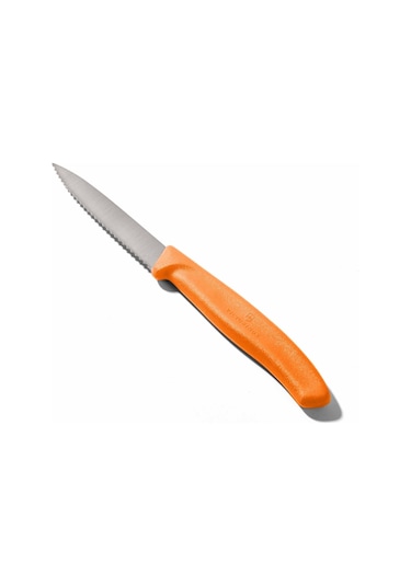 Victorinox 6.7636.L119 8 CM Tırtıklı Soyma Bıçağı Turuncu