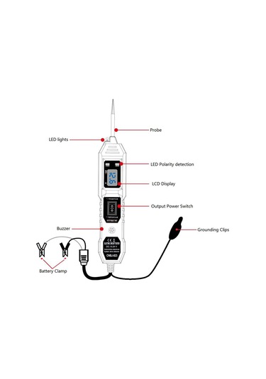 Devre Test Cihazı, Gerilim Göstergeli Led Işıklı Otomotiv K22608