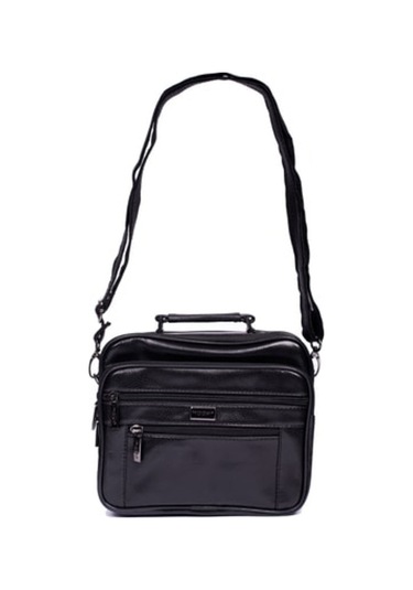 Moda Çanta Erkek Siyah Moda Bu-42 Suni Deri Askılı Çanta Moda Bu-