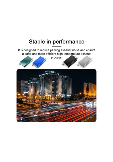 Springsun 24mm Yüksek Kaliteli Alüminyum Egzoz Susturucu - Park Isıtıcı Gürültü Azaltıcı - Mavi