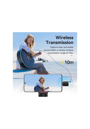 Ulanzi Wm-10 Akıllı Telefon Veya Tabletler İçin Kablosuz Klipsli Mikrofon Type-c - 3328a