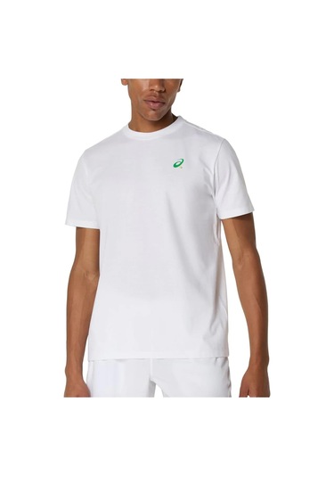 Asics Erkek Tişört Court Graphic Ss Top 2041a348-100 Beyaz