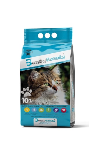 Benty Sandy Marsilya Sabun Kokulu Kalın Bentonit Kedi Kumu 10 L