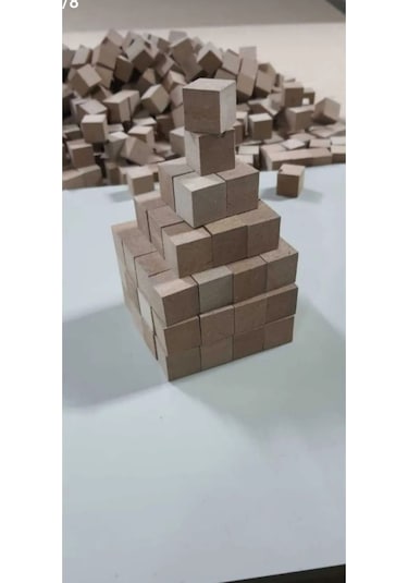 25 25 25 Mm Mdf Küp Bloklar 48 Adet