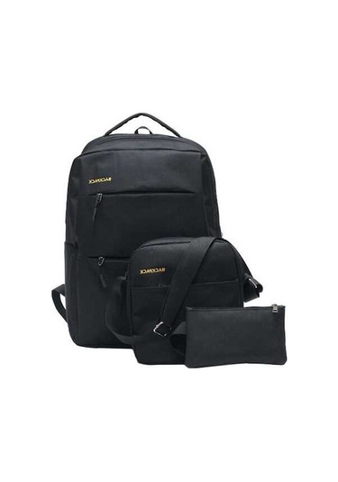 Pazly Büyük Kapasiteli Oxford Kumaş Dizüstü Bilgisayar Sırt Çantası Seti - Siyah/gri/lacivert/şarap Kırmızısı Siyah