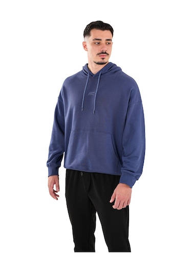 Musclecloth Elite Oversize Kapüşonlu Sweatshirt İndigo Lacivert