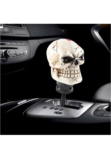 Suntek Manuel Kafatası Vites Değiştirme Topuzu Beyaz