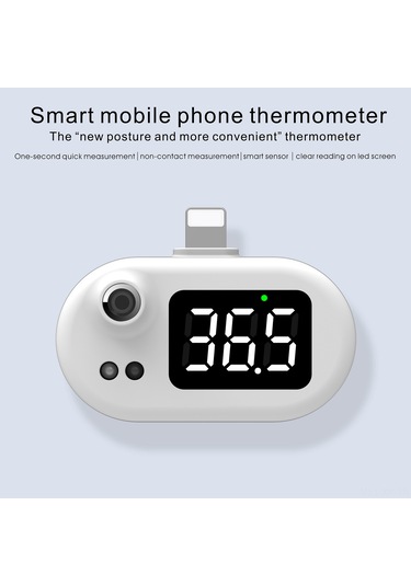 Xiyyadms Hi8us K8 Hg05 Tip-c Usb Akıllı Sıcaklık Ölçer - Telefon Bağlı, Pil Gerektirmeyen, 1 Saniye Ölçüm, Led Ekranlı, C/ F Dönüştürülebilir, Beyaz