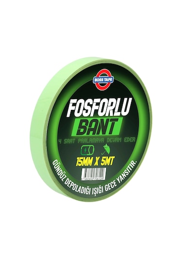 Boss Tape Fosforlu Bant 15Mmx5Mt