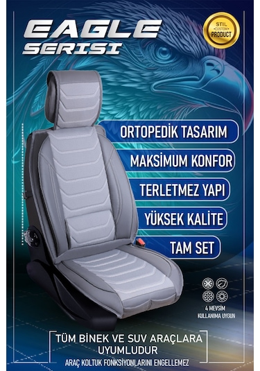 Volkswagen T-roc Lüx Deri Oto Koltuk Kılıfı Ön Arka Takım Antalya Serisi Füme