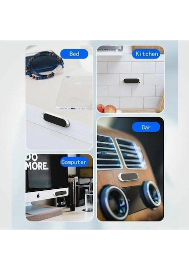 Çok Amaçlı Güçlü 6 Mıknatıslı Manyetik Telefon Tutucu Siyah