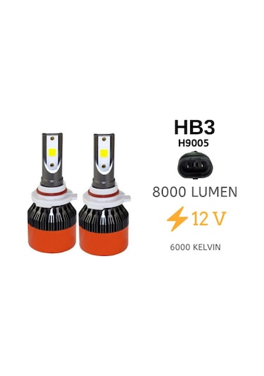 Hb3 H9005 Led Xenon Zenon Far, 48 Watt 12 Volt 8000l 6000k