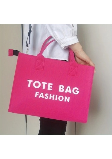 Fastbuy Awesomestore Kadın Kahverengi Keçe Çanta - Yumuşak Dayanıklı Siyah El Çantası Seyahat Kullanım Kahverengi kahverengi