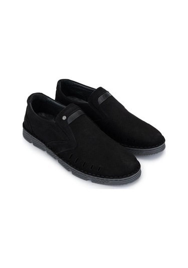 Tamer Tanca Erkek Hakiki Deri Siyah Nubuk Casual Ayakkabı 478 F4001 Erk Ayk Y25 Sıyah Nbk Siyah