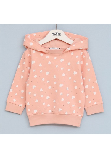 Wanex Kız Çocuk Uzun Kol Ince Kapüşonlu Sweatshirt - 32243 SOMON
