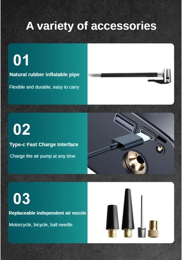 Jialan Taşınabilir Araba Hava Kompresörü 12v 150psı Elektrikli