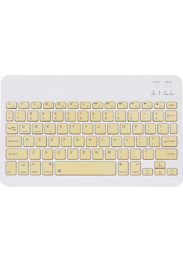 Kangvka Sarı 10 İnç Bt Klavye-fare Seti: 78 Tuşlu Şarj Edilebilir İnce Klavye, 3 Seviye Dpı Fare, Çoklu Sisteme Uyumlu Fare İçin Pil Dahil Değil Diğer