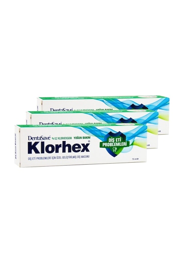 Dentasave Klorhex Yoğun Diş Eti Bakımı Diş Macunu 3 x 75 ML