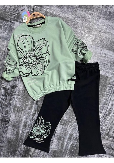 Kız Çocuk İspanyol Paca 2'li Takım Yeşil