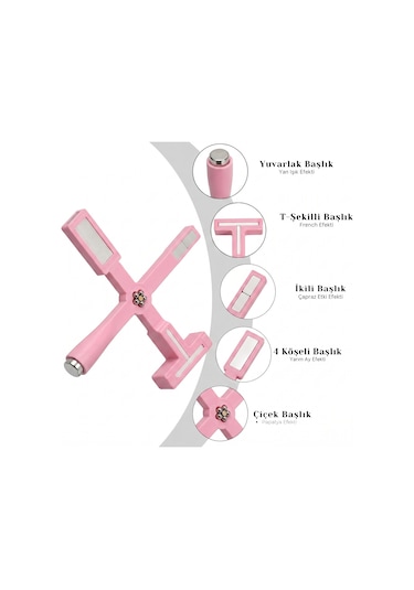 Pembe Kedi Gözü Oje 5i Bir Arada Mıknatıs Cat Eye Magnet