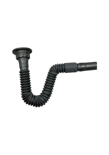 Karen Banyo Metal Süzgeçli Körüklü Lavabo Mutfak Sifonu Lavabo Gider Borusu 1.kalite Gri