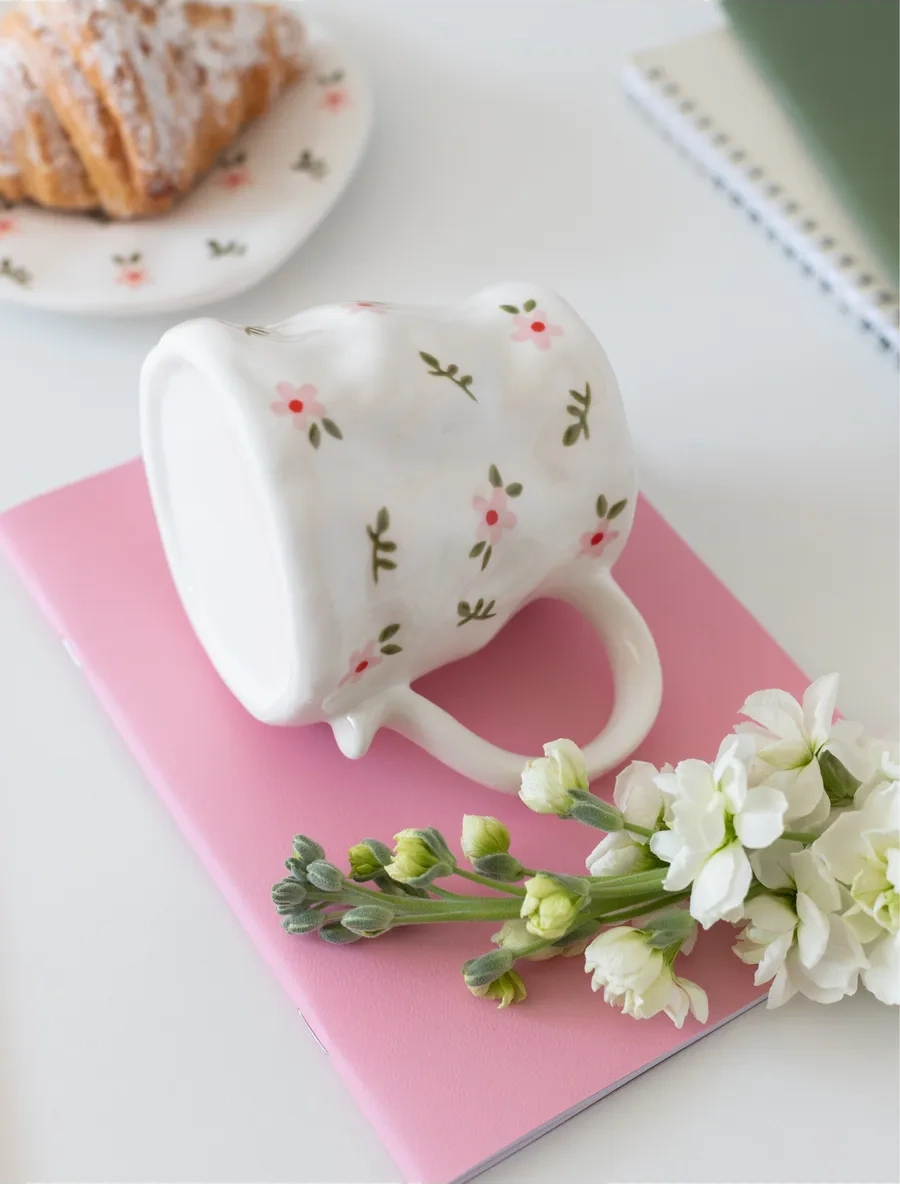 Perex Seramik Kupa, El Yapımı Kupa, Sevimli Kupa 330820637 Beyaz