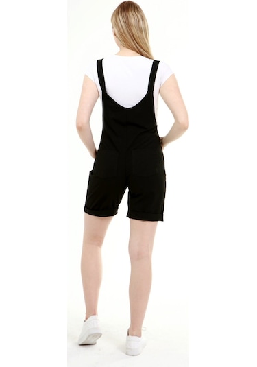 Luvmabelly Myrb6205 - Siyah Hamile Şort Salopet-siyah