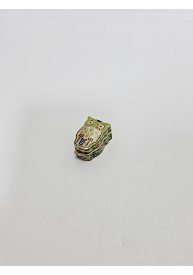 Antika Cloisonne Minyatür Kutu 3,7x2,5cm 082