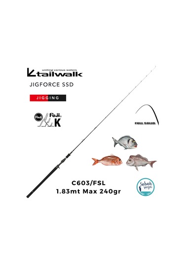 Tailwalk Jigforce Ssd C603/fsl 1.83mt Max 240gr S2p Tetikli Jigging Kamış