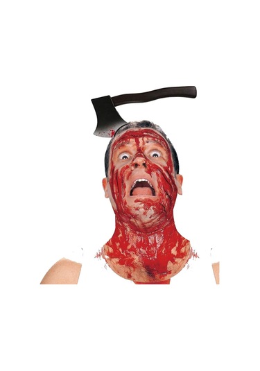 Kafaya Saplanmış Halloween Kanlı Balta Şaka Tacı Tdrtr