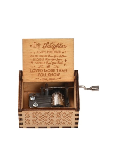 Ulzyvf Ahşap Klasik Müzik Kutusu - 'gülüşün İzinde' Melodili El Yapımı Hediye