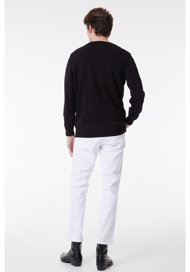Wrangler Regular Fit Normal Kesim %100 Pamuk Erkek Siyah Triko Kazak W8A02P100 Siyah