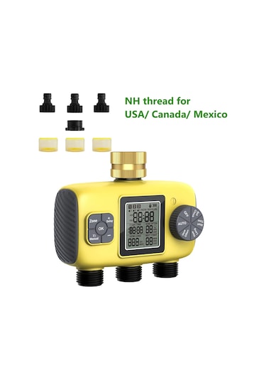 Insoma 3 Çıkışlı Otomatik Su Zamanlayıcı Bahçe Sulama Sulama Sistemi Bağımsız Nh Thread