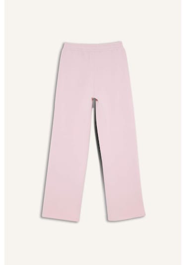 Defacto Straight Fit Basıc Cepli Yüksek Bel Eşofman Altı B8571AX25SP Pembe