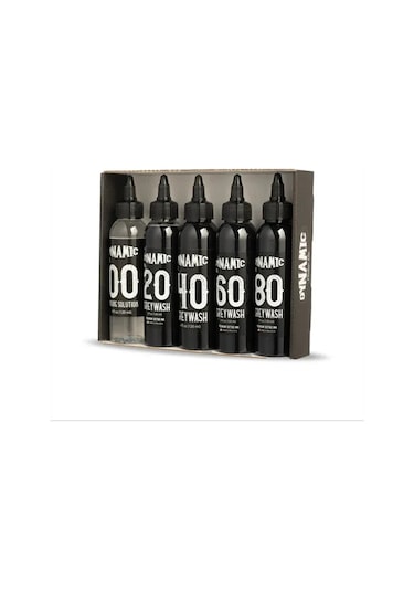 Dynamic Greywash Set 4oz/120ml - 4 4 Oz Gölge Seti + 4 Oz Mixing Solution