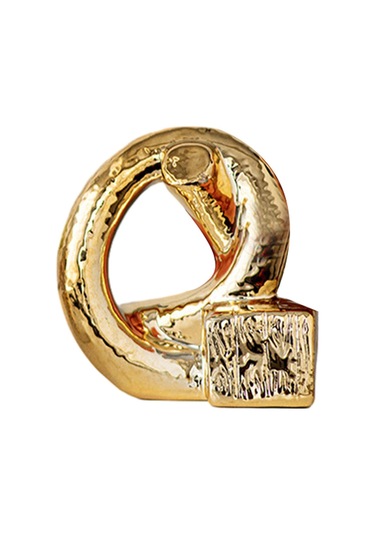 Homyl Düğüm Heykeli Dekor Tatil Hediye Masaüstü Altın