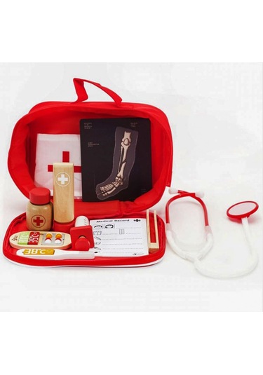 Ahşap Doktor Seti Çantalı