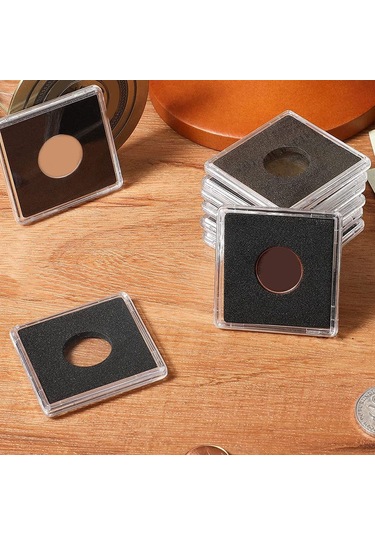 Anjiexun 20 Adet Gümüş Dolar Madeni Para Tutucu, 2 X 2 Yarım Dolar Madeni Para Tutucu, 18,5 Mm Diğer