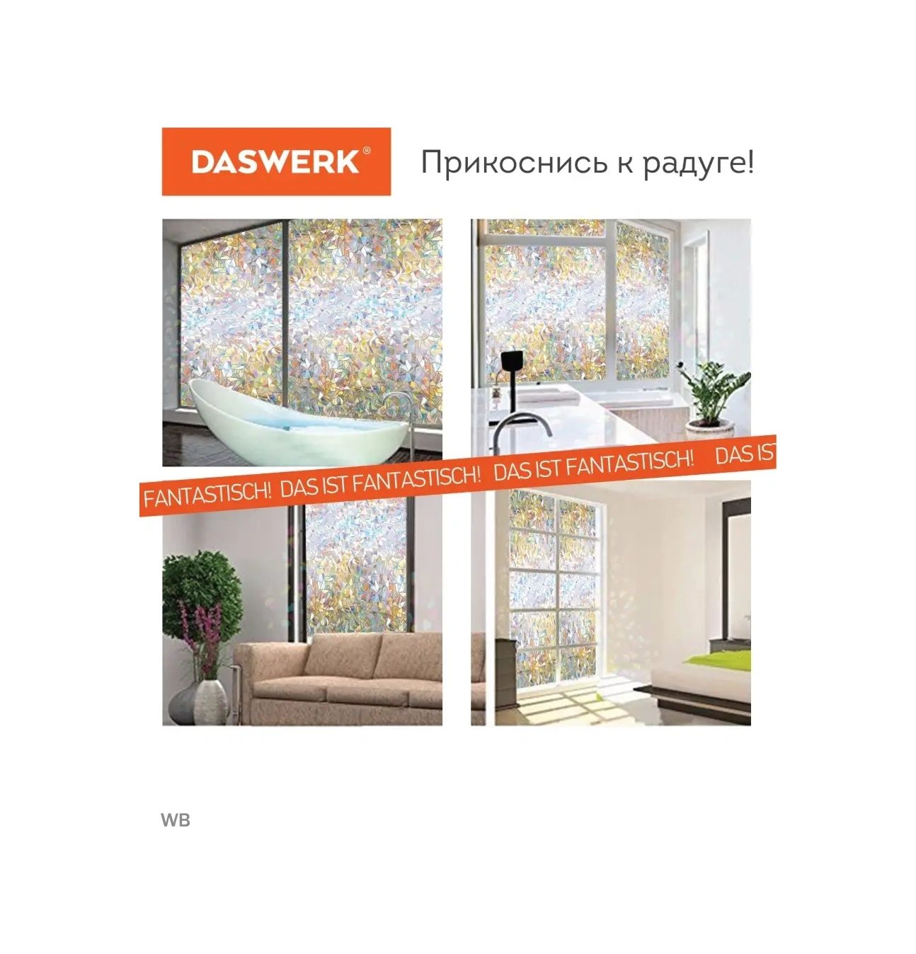 Daswerk Yapıştırıcısız Cam İçin Güneş Koruyucu Film 91480325