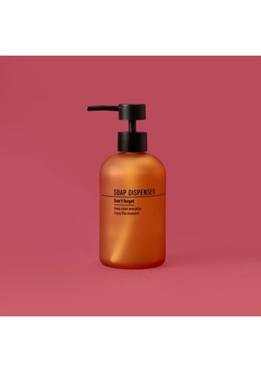 Mien Cam Sıvı Sabunluk - Turuncu - 19 Cm Turuncu / Siyah