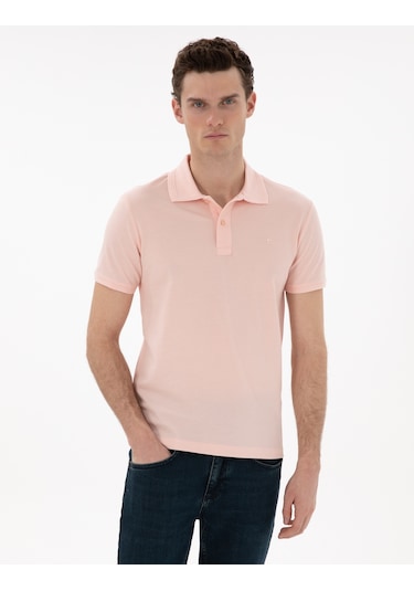 Pierre Cardin Erkek Pudra Tişört Basic 50302561-vr042 Pudra