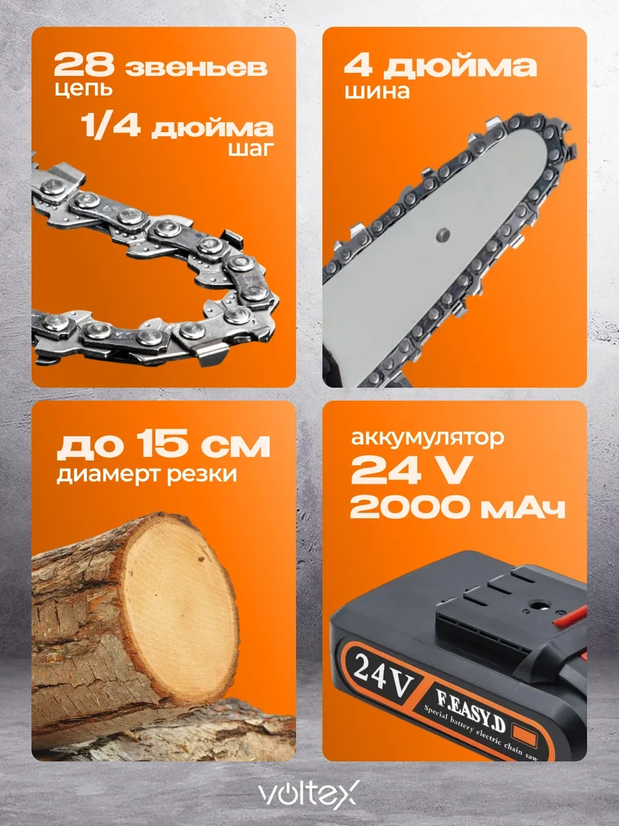 Voltex Kablosuz Akülü Zincirli Mini Testere 344420140