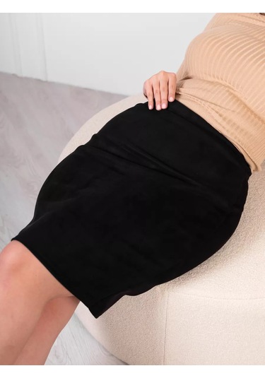 Hot.store Ofis Süet Kalem Etek 193379063 Siyah