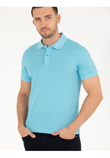 Pierre Cardin Erkek Açık Mavi Basic Tişört 50262665-Vr003 Açık Mavi